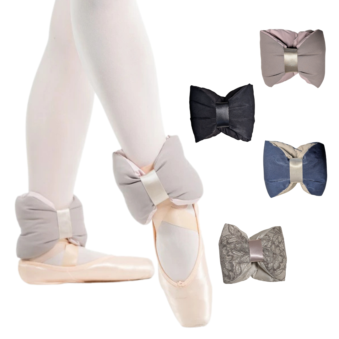 【Jumou】ダウン リボンウォーマー 足首 バレエ レッグウォーマー 羽毛 日本製